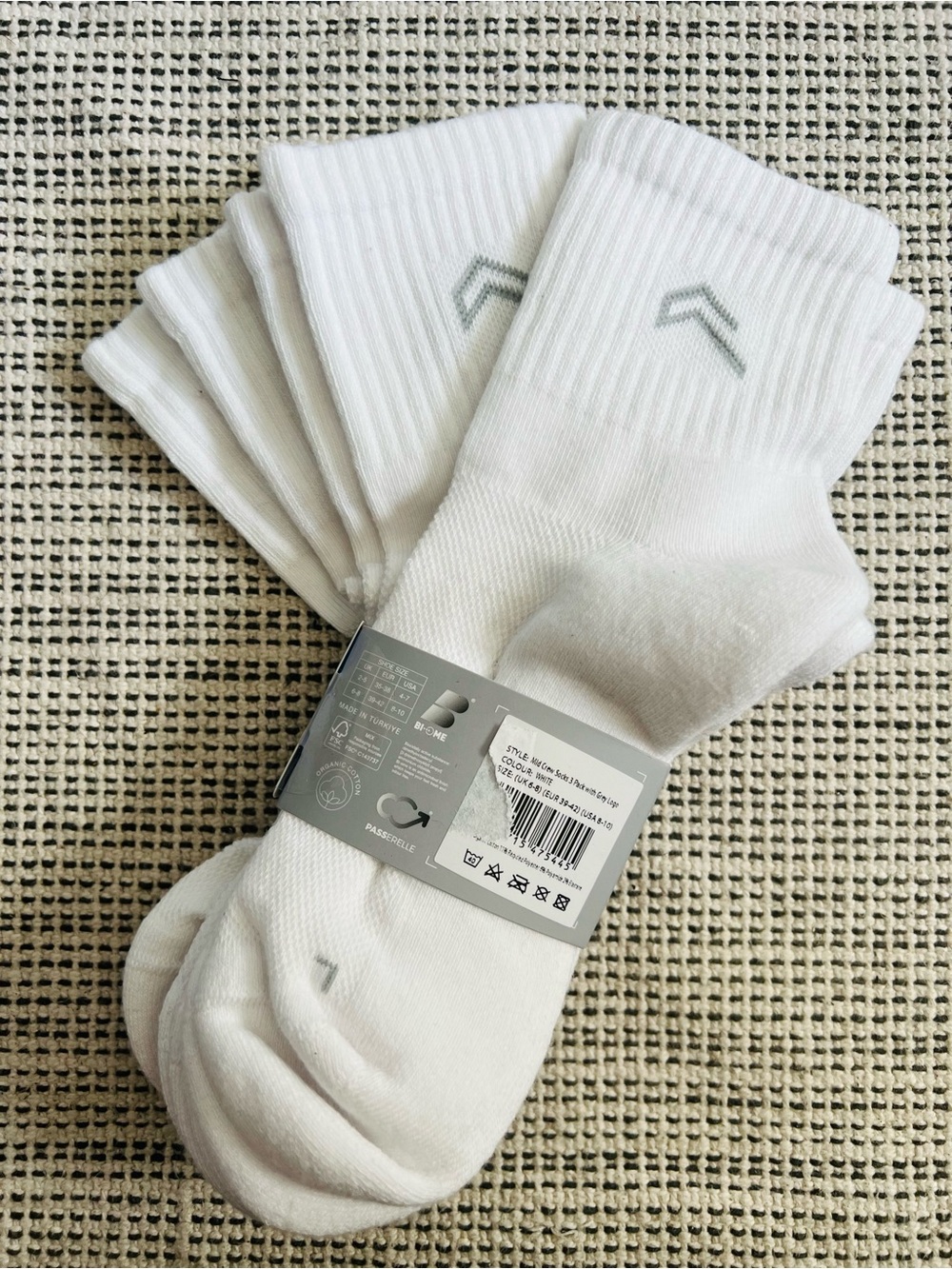 Oner Active CREW SOCKS 3 PACK WITH GRAY LOGO - Picture 2 of 2